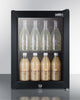 Compact Commercial Beverage Center With Glass Door, Lock, And Black Cabinet - SCR114L Summit Commercial