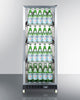 Commercial Mini Reach-In Beverage Center With Glass Door, Black Cabinet, And Dolly - SCR1156RI Summit Commercial