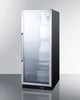 Commercial Beverage Merchandiser With 11 Cu.Ft. Capacity, Stainless Steel, Self-Closing Door, And A Digital Thermostat - SCR1156 Summit Commercial
