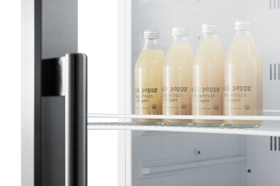 Commercial Beverage Merchandiser With 12.6 Cu.Ft. Capacity, Digital Thermostat And Self-Closing Door - SCR1400W Summit Commercial