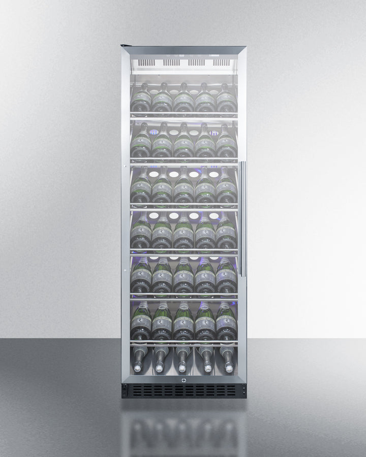Commercial Full-Size Wine Cellar With Champagne Style Shelving - SCR1401LHCHCSS Summit Commercial