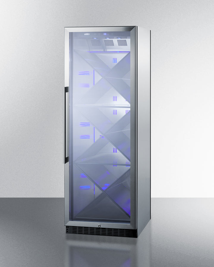 Commercial Full-Sized Wine Cellar With Diamond Style Shelving - SCR1401XCSS Summit Commercial