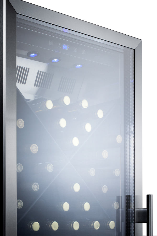 Commercial Full-Sized Wine Cellar With Diamond Style Shelving And Left Hand Door Swing - SCR1401LHXCSS Summit Commercial
