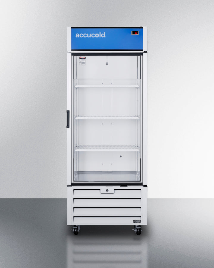 Full-Sized Glass Door Commercial Beverage Center - SCR1802G Accucold Commercial