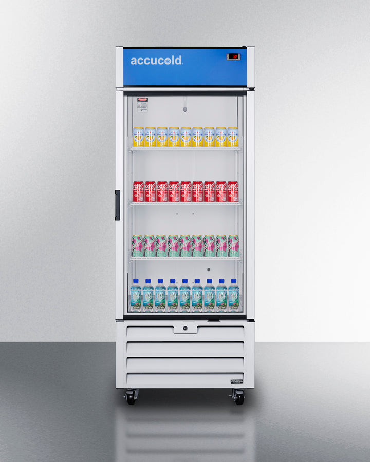 Full-Sized Glass Door Commercial Beverage Center - SCR1802G Accucold Commercial