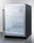 Built-In Undercounter Glass Door Beverage Refrigerator With Digital Controls, Lock, And Black Cabinet - SCR2464 Summit