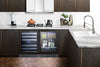 Dual Zone Built-In Wine Cellar With Panel-Ready Glass Door, Full Extension Shelves, Digital Thermostat, And Black Cabinet - SWC532BLBISTPNR Summit