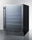 Built-In Undercounter Beverage Refrigerator With Seamless Trimmed Glass Door, Digital Controls, Lock, And Black Cabinet - SCR2466B Summit