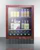 Built-In Undercounter Beverage Refrigerator With Panel-Ready Glass Door, Digital Controls, Lock, And Black Cabinet - SCR2466BPNR Summit