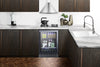 Built-In Undercounter Beverage Refrigerator With Seamless Trimmed Glass Door, Digital Controls, Lock, And Black Cabinet - SCR2466B Summit