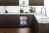 Built-In Undercounter Beverage Refrigerator With Panel-Ready Glass Door, Digital Controls, Lock, And Black Cabinet - SCR2466BPNR Summit