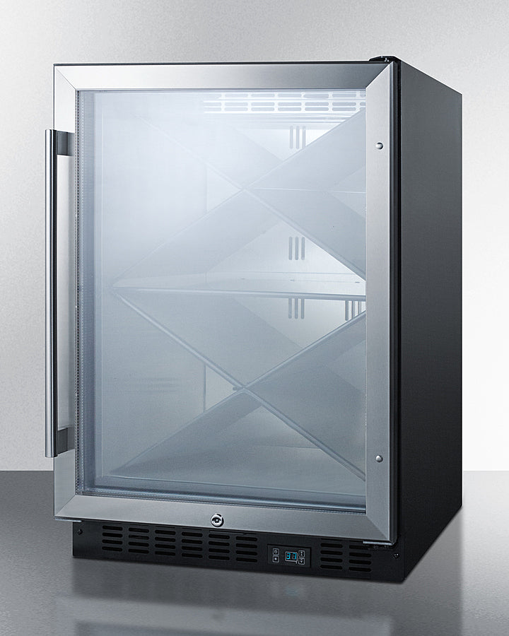 Commercial Built-In Undercounter Wine Cellar With Diamond Style Shelving - SCR610BLX Summit Commercial