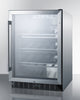 Commercial Outdoor Built-In Undercounter Wine Cellar With Champagne Style Shelving - SCR611GLOSCH Summit Commercial