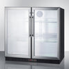 Commercial Back Bar Beverage Center For Freestanding Use, With Self-Closing French Doors - SCR7012DB Summit Commercial