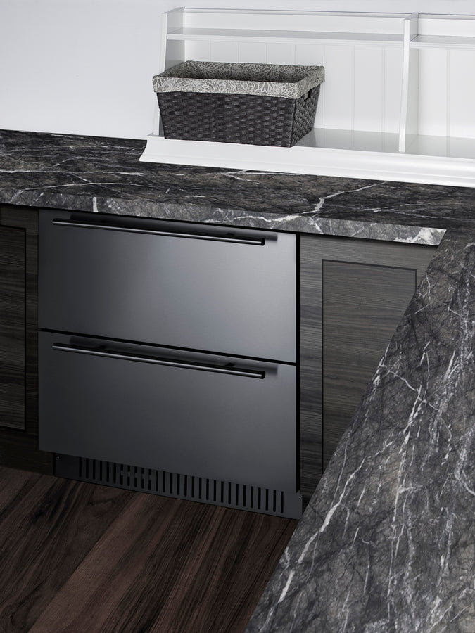 27'' Wide Built-In Undercounter 2-Drawer Outdoor Refrigerator - SPR275OS2D Summit