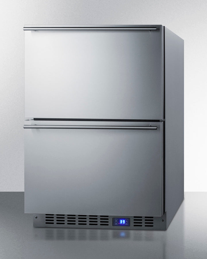 Outdoor Drawer Refrigerator In Stainless Steel, For Built-In  Or Commercial Use - SPR627OS2D Summit