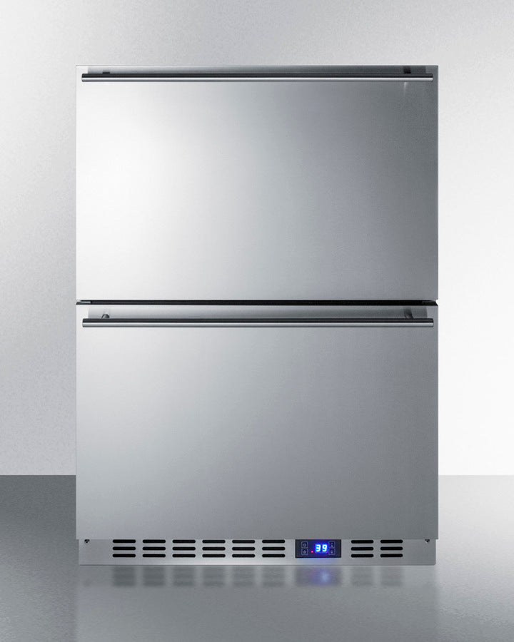 Outdoor Drawer Refrigerator In Stainless Steel, For Built-In  Or Commercial Use - SPR627OS2D Summit