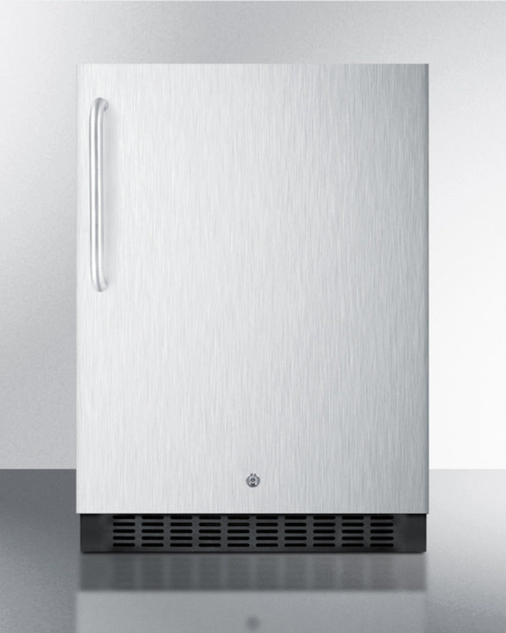 Outdoor Refrigerator , With Lock, Digital Thermostat, Towel Bar Handle, And Stainless Steel Wrapped Exterior - SPR627OSCSSTB Summit