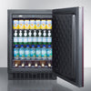Outdoor Refrigerator , With Digital Thermostat, Panel-Ready Door, And Black Cabinet - SPR627OSIF Summit