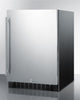 Outdoor Refrigerator , With Lock, Digital Thermostat, Black Cabinet, And Stainless Steel Door - SPR627OS Summit