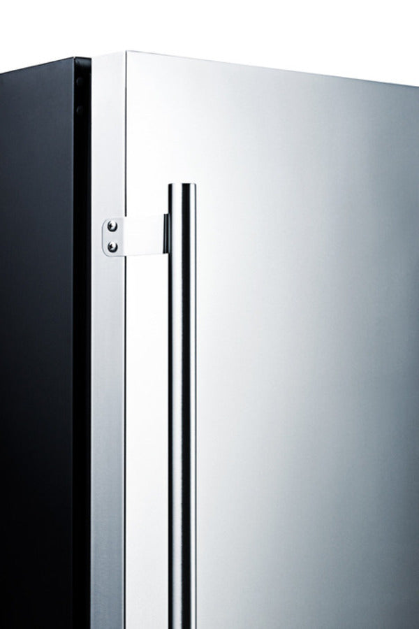 Outdoor Refrigerator , With Lock, Digital Thermostat, Black Cabinet, And Stainless Steel Door - SPR627OS Summit