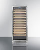 Upright Single-Zone Wine Cellar With Glass Door, Digital Thermostat, And Black Cabinet - SWC1127B Summit