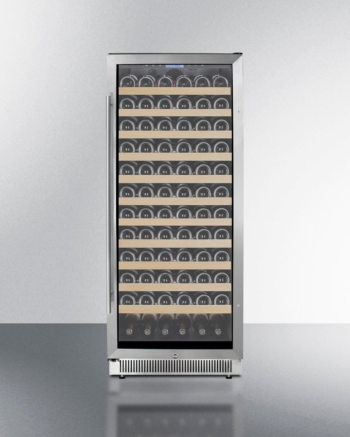 Upright Single-Zone Wine Cellar With Glass Door, Digital Thermostat, And Black Cabinet - SWC1127B Summit