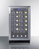 18'' Wide ADA Compliant Wine Cellar  With Stainless Steel Cabinet, Digital Controls, And LED Lighting - SWC1840BCSSADA Summit