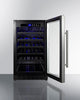 18'' Wide ADA Compliant Wine Cellar  With Stainless Steel Cabinet, Digital Controls, And LED Lighting - SWC1840BCSSADA Summit