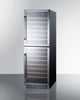 Dual Zone 118 Bottle Wine Cellar With Two Glass Doors And Digital Thermostats - SWC1875B Summit