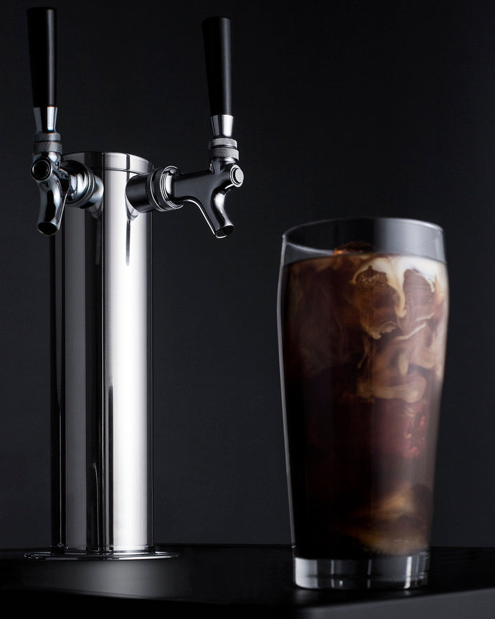 Built-In Commercially Approved Dual Tap Cold Brew Kegerator In Stainless Steel With Panel-Ready Door - SBC682PNRCFTWIN Summit