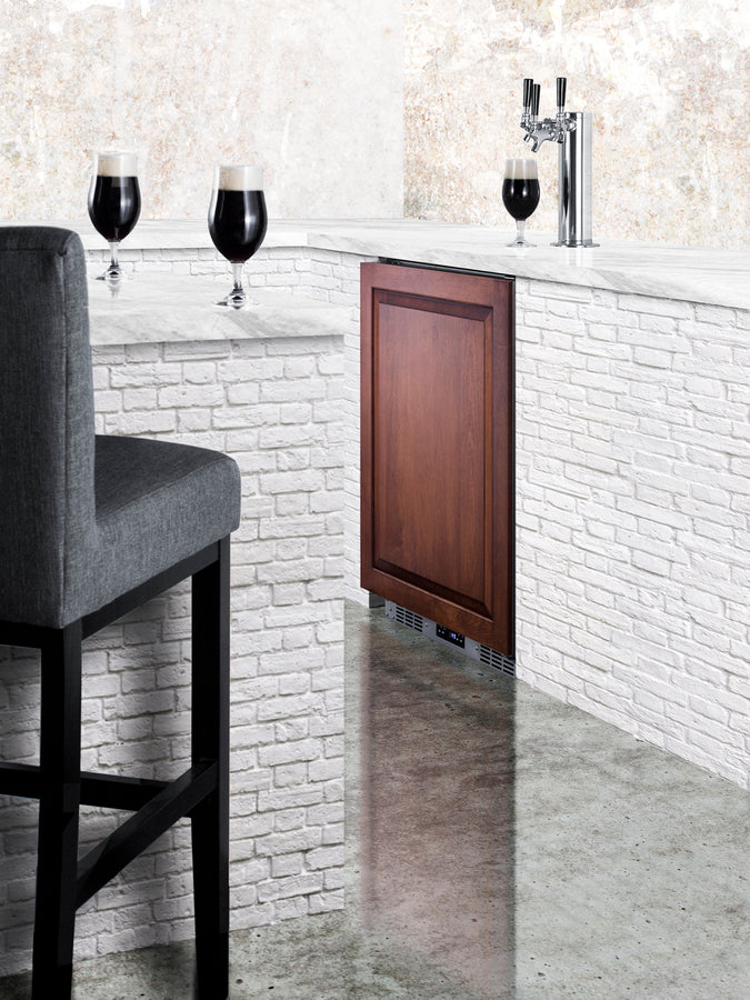 Built-In Undercounter Triple Tap Beer Kegerator In Complete Stainless Steel With Panel-Ready Door - SBC682PNRTRIPLE Summit