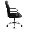 Mid-Back Black LeatherSoft and Mesh Swivel Task Office Chair with Arms - Flash Furniture