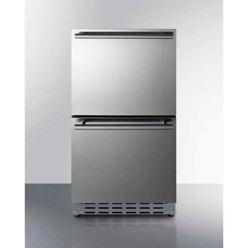 18'' Wide Indoor/Outdoor ADA Compliant Drawer Refrigerator In Stainless Steel - ADRD18 Summit