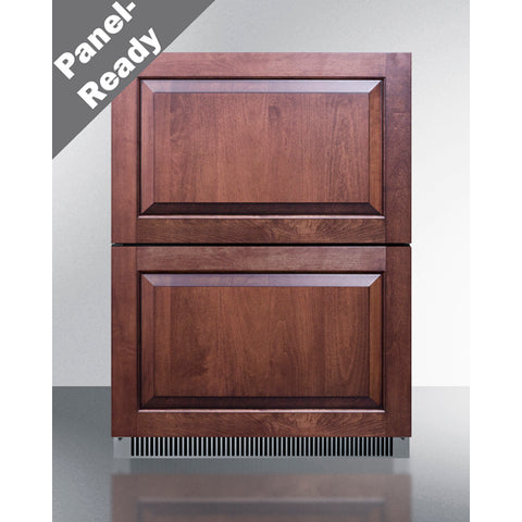 24'' Wide Indoor/Outdoor ADA Compliant Panel-Ready Drawer Refrigerator In Stainless Steel - ADRD24PNR Summit