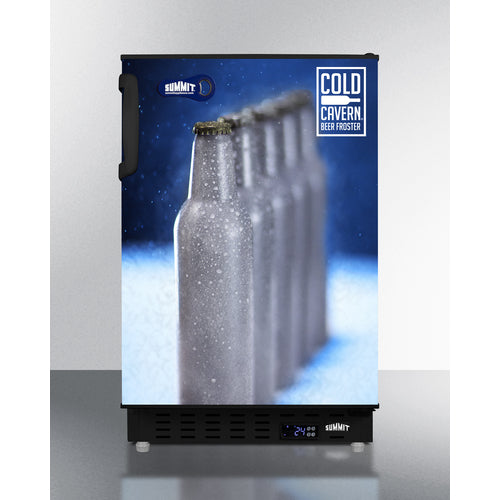 Undercounter Beer Froster In Black With Coldcavern Decal - ALFZ37BFROST Summit