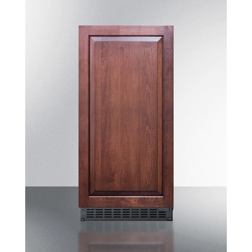 15'' Wide 62 Lb. Built-In Undercounter Commercially Listed Indoor/Outdoor Clear Icemaker With Gravity Drain And Panel-Ready Door - BIM68OSGDRIF Summit