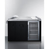 Mobile Outdoor Kitchenette With Refrigerator, Sink, Storage Cabinet, And Slide-Out Waste Bins - CARTOS54LG Summit