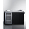 Mobile Outdoor Kitchenette With Refrigerator, Sink, Storage Cabinet, And Slide-Out Waste Bins - CARTOS54RG Summit