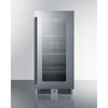 15'' Wide Built-In Beverage Center With Seamless Stainless Steel Door Trim - CL156BV Summit Classic