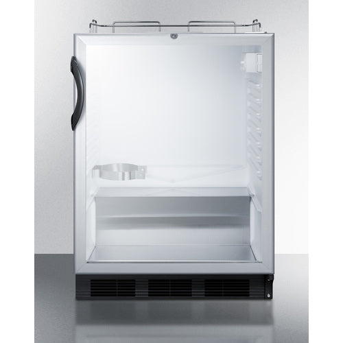 Built-In Glass Door Kegerator For Use Under ADA Compliant Counters - SBC56GBINKADA Summit Commercial