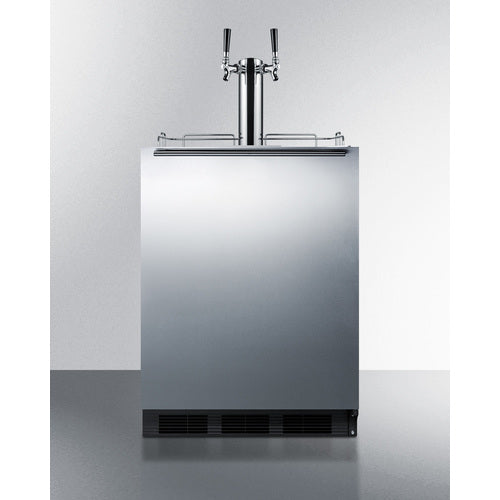 Built-In Kegerator For Use Under ADA Compliant Counters With Dual Tap Kit For Two 1/6 Kegs - SBC58BLBIADA Summit Commercial