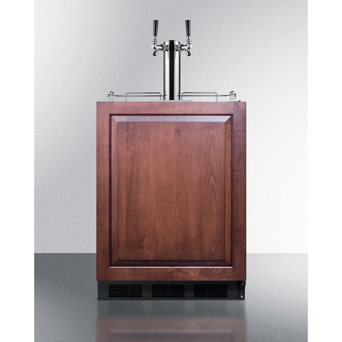 Built-In Kegerator For Use Under ADA Compliant Counters With Dual Tap Kit For Two 1/6 Kegs And Panel-Ready Door - SBC58BLBIADAIF Summit Commercial