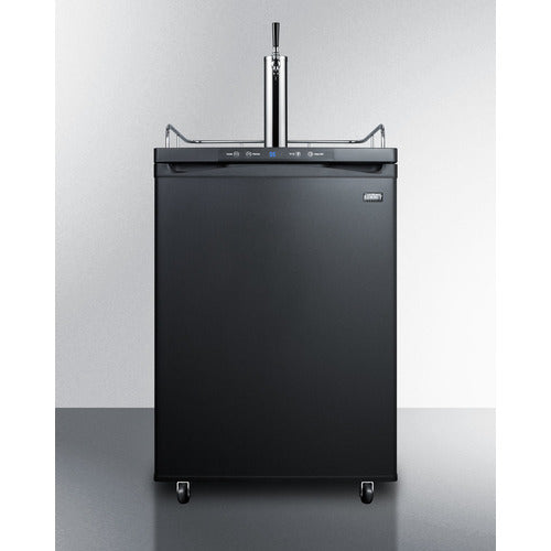 Freestanding White Wine Keg Dispenser In Black With Digital Thermostat And Tap Kit - SBC635MWKD Summit