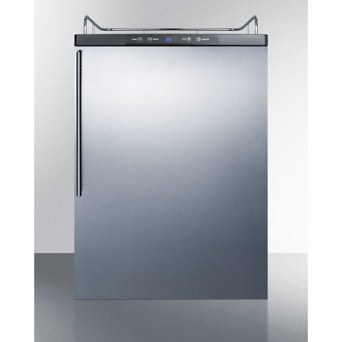 Built-In  Beer Dispenser, Auto Defrost With Digital Thermostat, Ss Wrapped Door, And Thin Handle - SBC635MBINKSSHV Summit