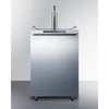Freestanding  Outdoor Beer Dispenser, Auto Defrost With Digital Thermostat, Stainless Steel Wrapped Exterior, And Horizontal Handle - SBC635MOSHH Summit