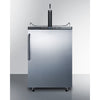 Freestanding  Beer Dispenser, Auto Defrost With Digital Thermostat, Stainless Steel Wrapped Door, Towel Bar Handle And Black Cabinet - SBC635MSSTB Summit