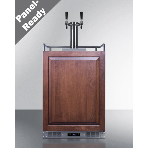 Built-In Commercially Approved Dual Tap Cold Brew Kegerator In Stainless Steel With Panel-Ready Door - SBC682PNRCFTWIN Summit