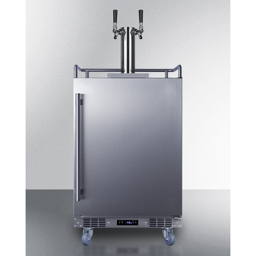 Built-In Commercially Approved Dual Tap Wine Kegerator In Stainless Steel - SBC682WKDTWIN Summit