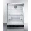 Built-In Undercounter Glass Door Beverage Refrigerator With Digital Controls, Lock, And Black Cabinet - SCR2464 Summit